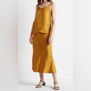 Club Monaco Bias Midi Skirt Marigold